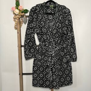Vera Bradley‎ Black and White Short Robe Size Small Medium
